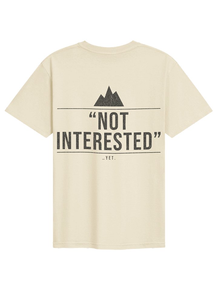"Not Interested" Heavyweight Tee — Ivory product image (2)