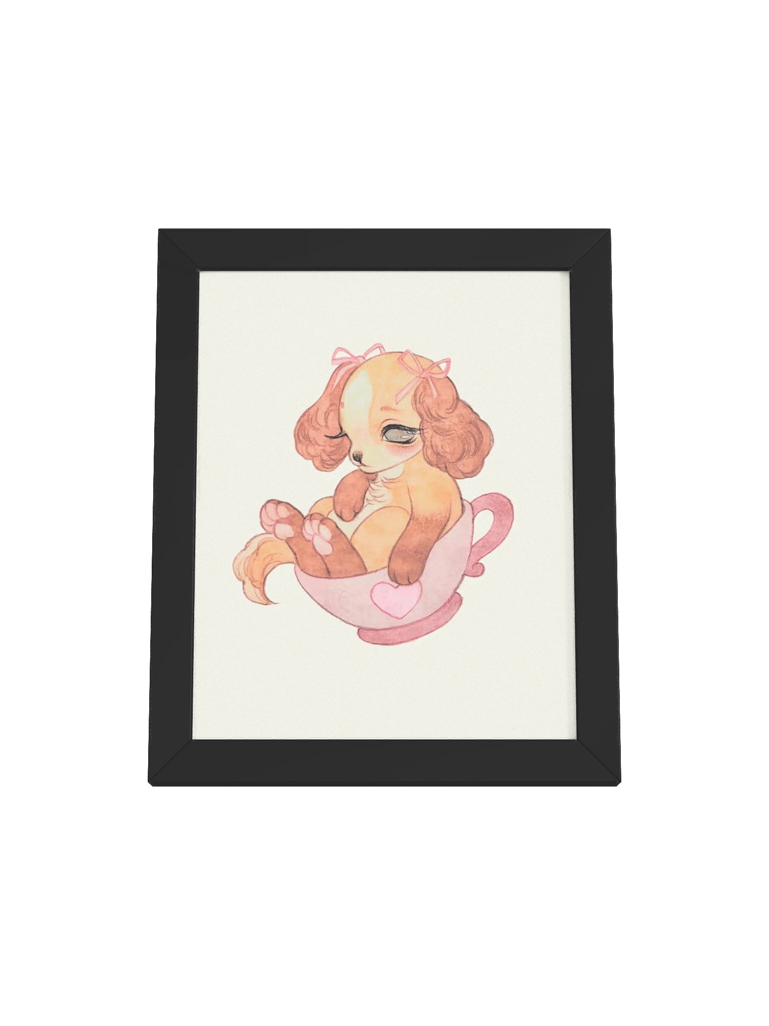 Pup in a cup Print (Framed) product image (1)