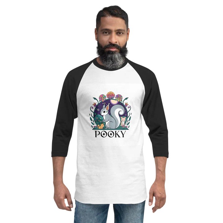 Starry Night Squirrel ¾ Sleeve Raglan Tee product image (2)