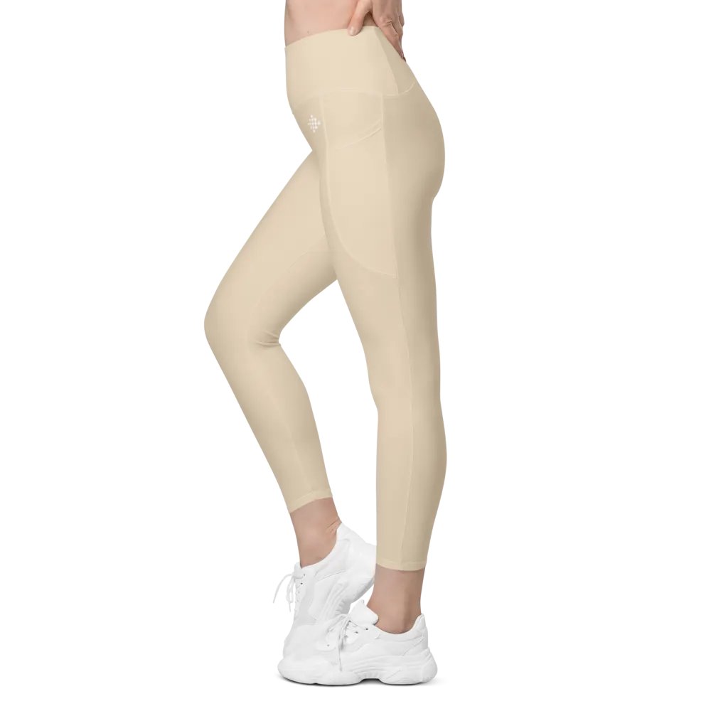 Pastel Cream Leggings with Pockets product image (6)