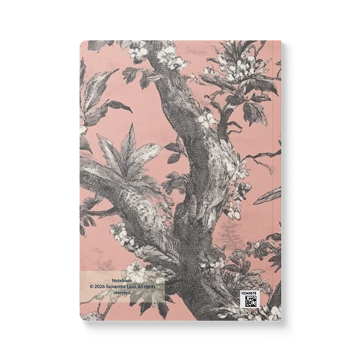 Softcover pink French toile notebook | French toile journal product image (2)