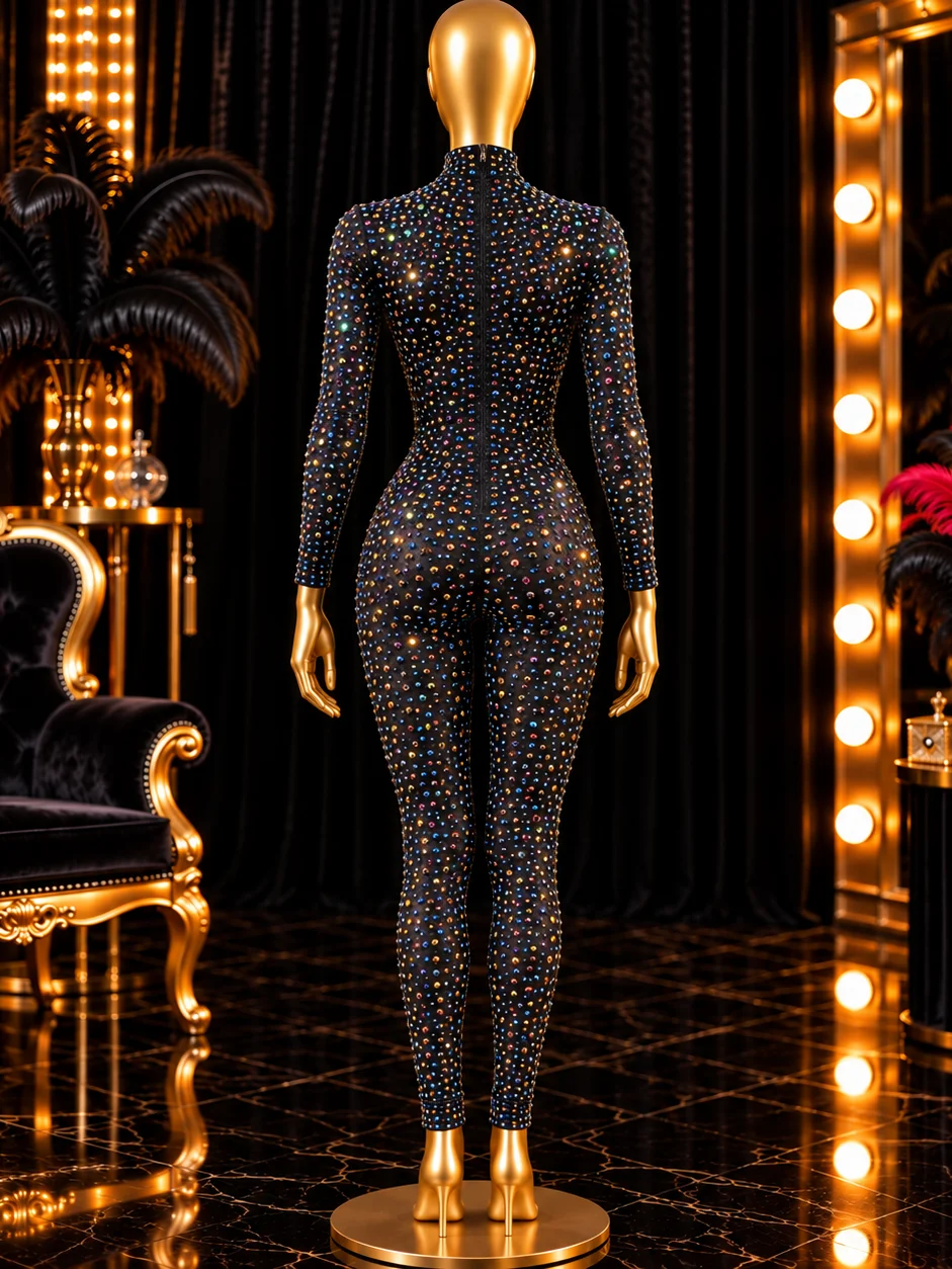 AB Rainbow Black Bodysuit product image (2)