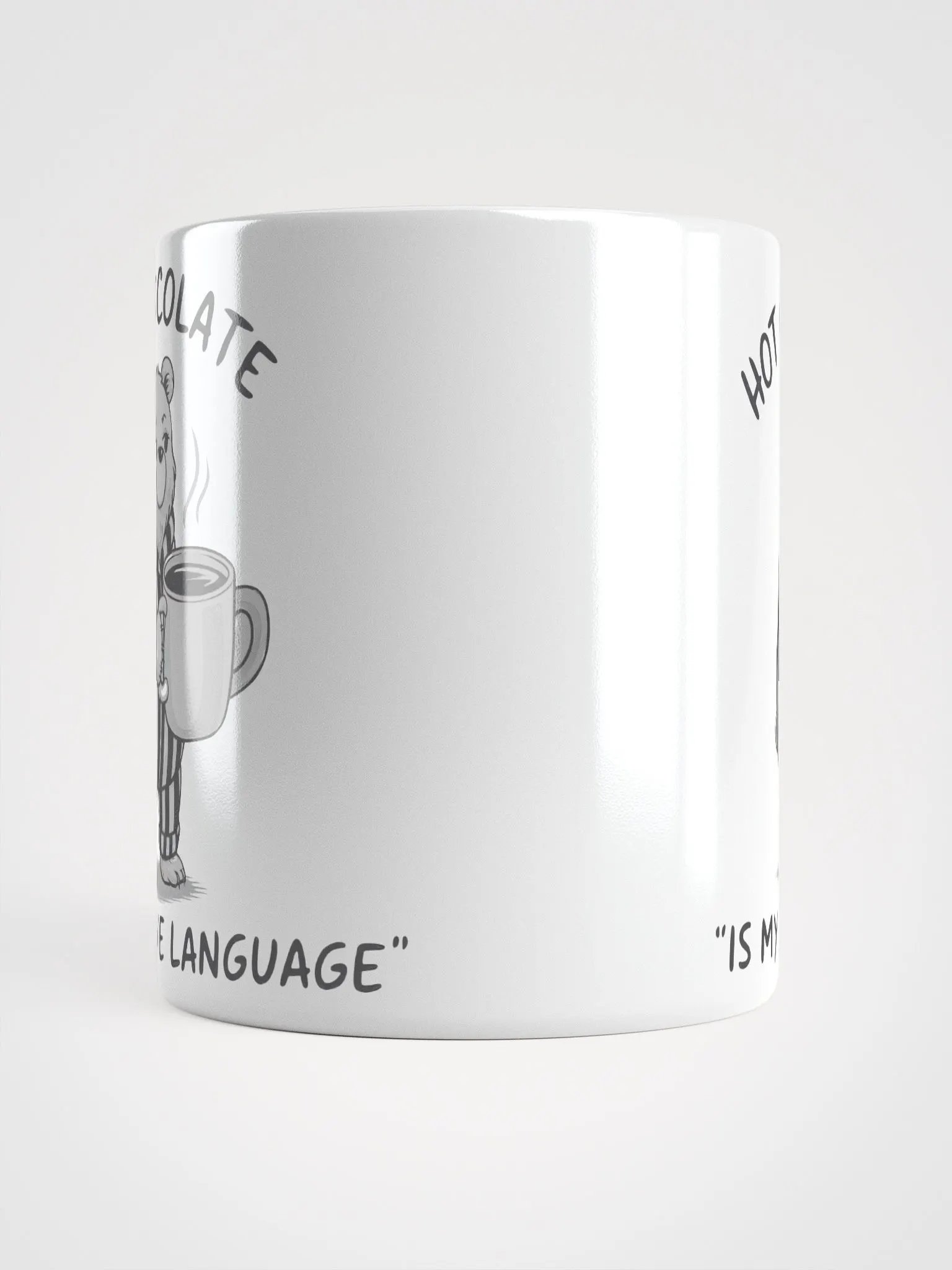 Bear Hot Chocolate Love Language Glossy Mug product image (13)