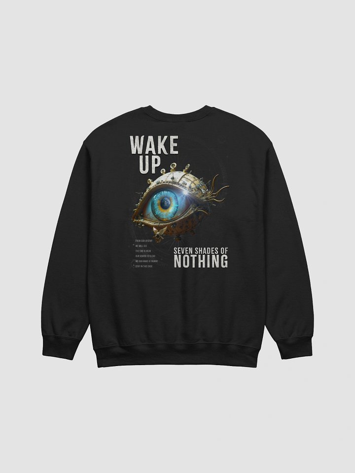 “Wake Up” single artwork crewneck – cinematic rock sweatshirt from Seven Shades of Nothing – Gildan Classic Crewneck product image (2)