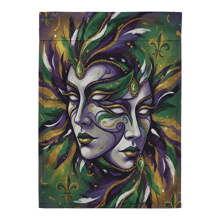 Vibrant Mardi Gras Garden Flag product image (2)