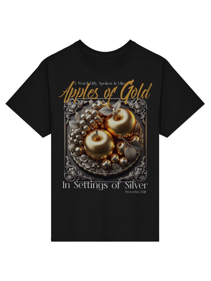 Apples of Gold T-Shirt, Settings of Silver Tee, Ladies Bible Verse Proverbs Faith Shirt product image (1)