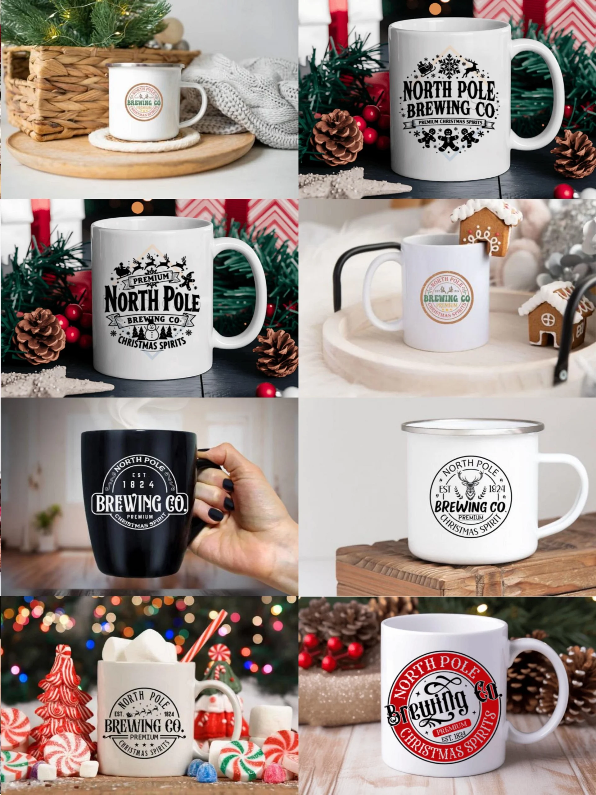 North Pole Brewing Co SVG PNG Christmas Shirt Christmas Vibes Funny Christmas product image (5)