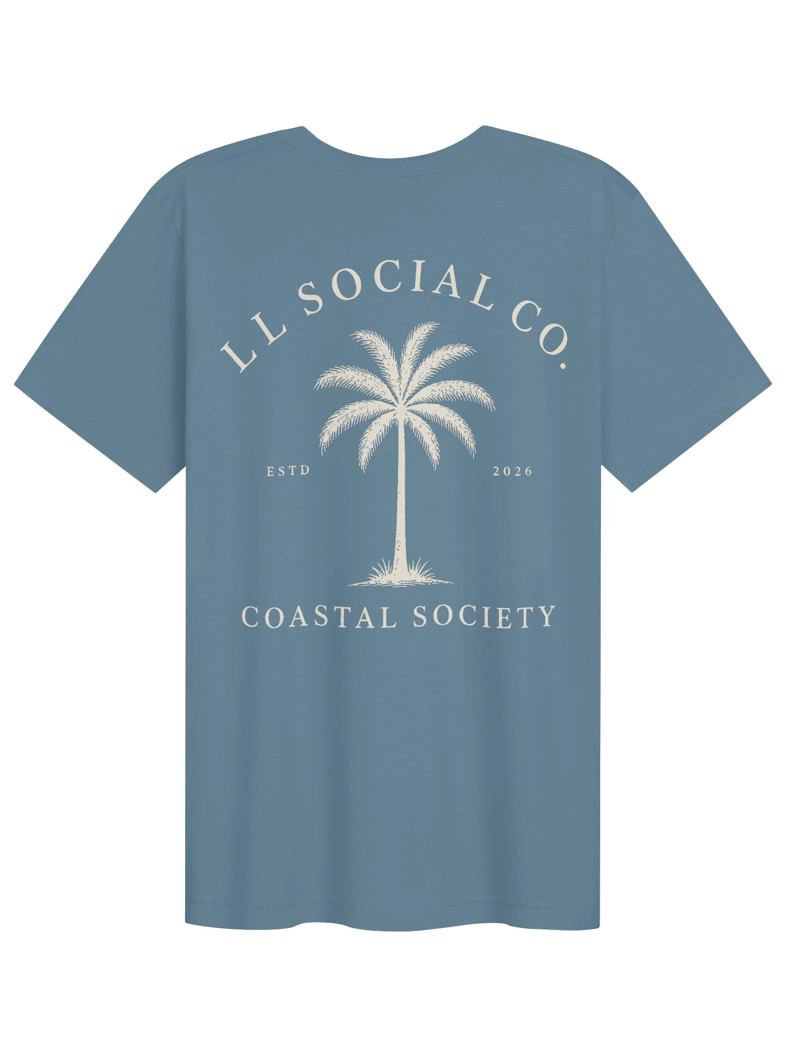 LL Social Co. Coastal Society Essential Tee — Palm | Ivory product image (2)