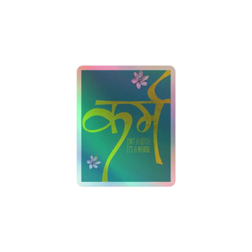 Reflective Script Holographic Sticker Set product image (1)