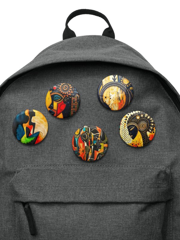 Abstract Ancestral Meditation Art Pin Button Set product image (3)