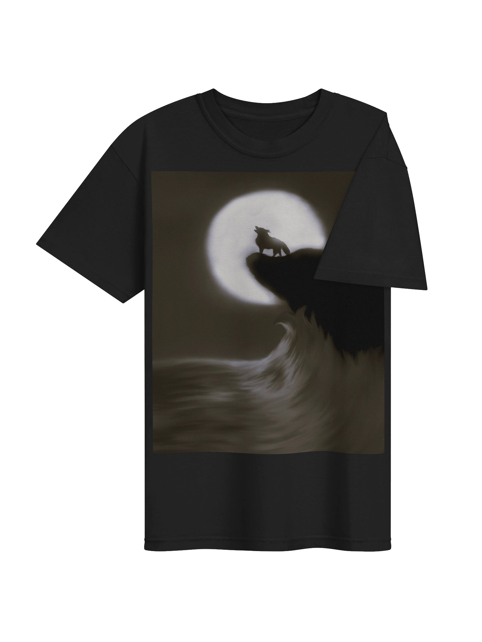 "Wolf on Cliff" T-Shirt. Men's Comfort Colors Garment-Dyed Heavyweight T-Shirt product image (4)
