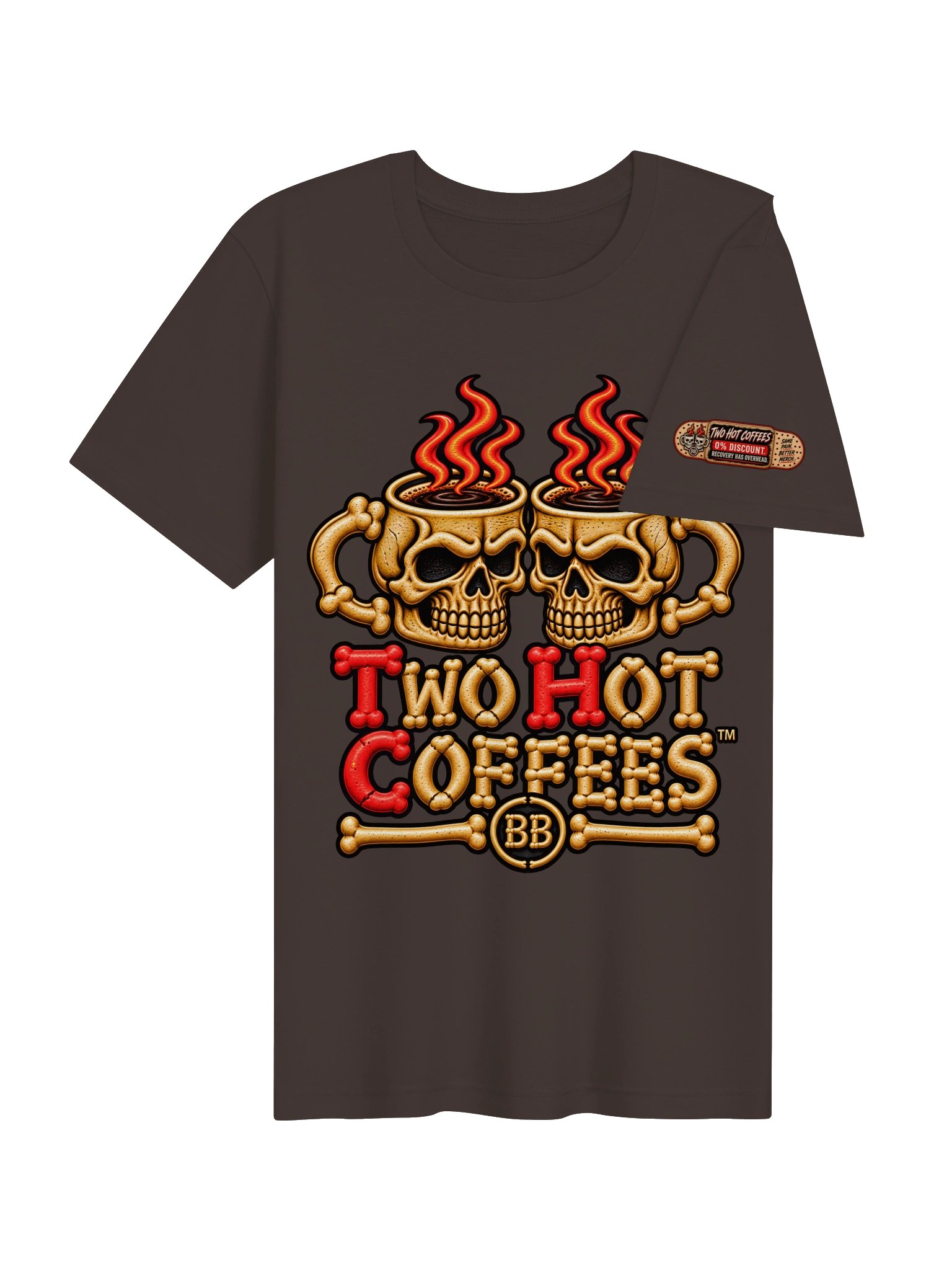 TWO HOT COFFEES™ — WHEN “IT’S FINE” NEEDS BACKUP — TEE product image (34)