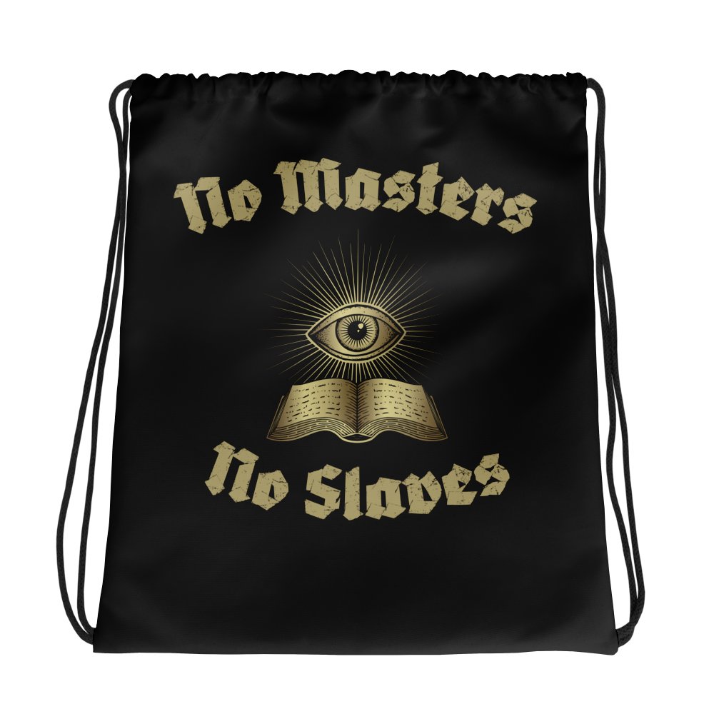 No Masters & No Slaves Drawstring Bag product image (1)