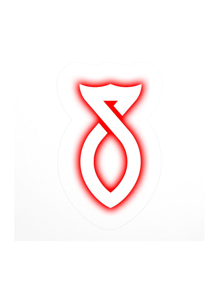 Red Glow Sticker product image (1)
