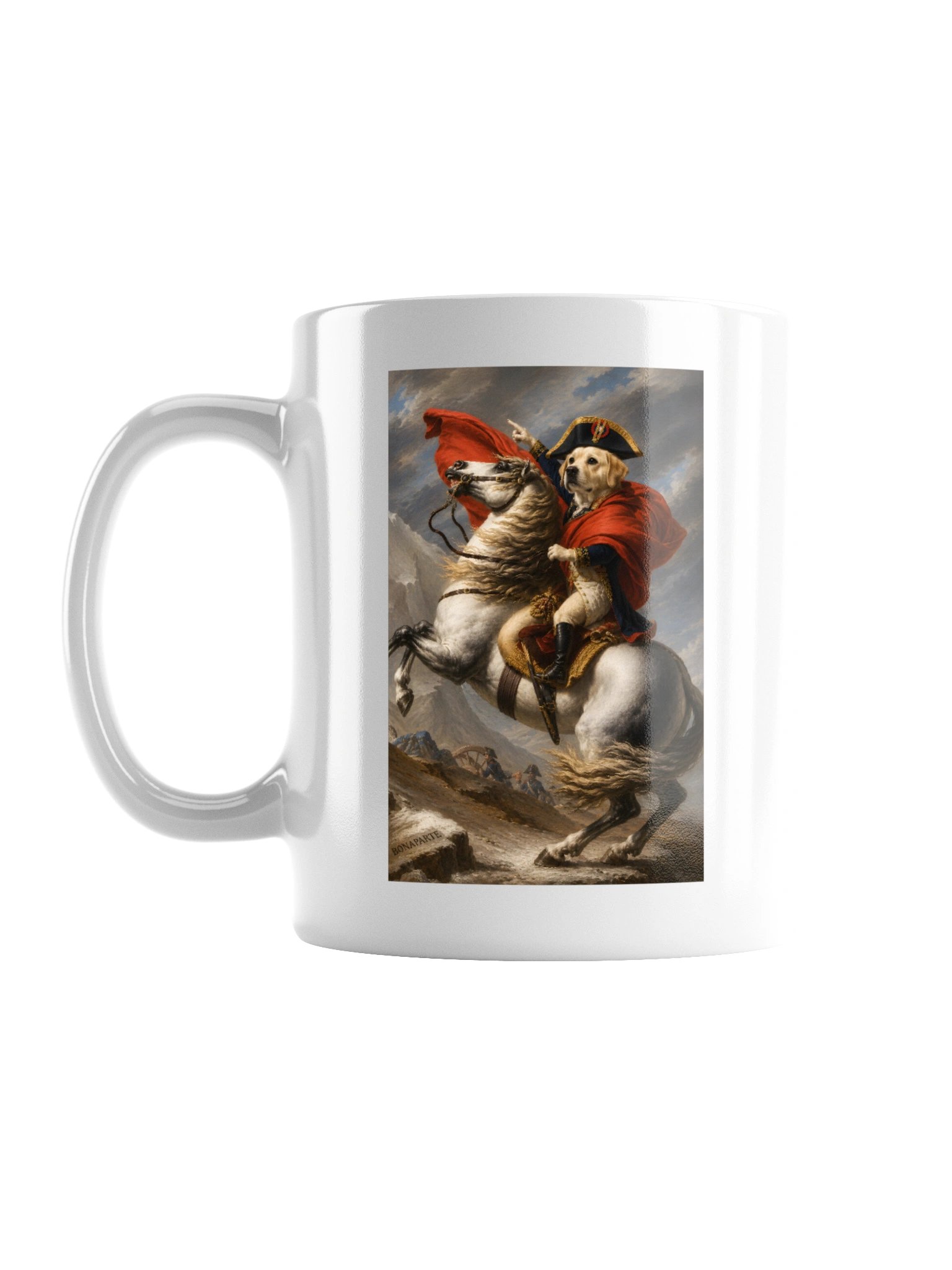 Labrador Retriever Napoleon Crossing the Alps Mug product image (1)