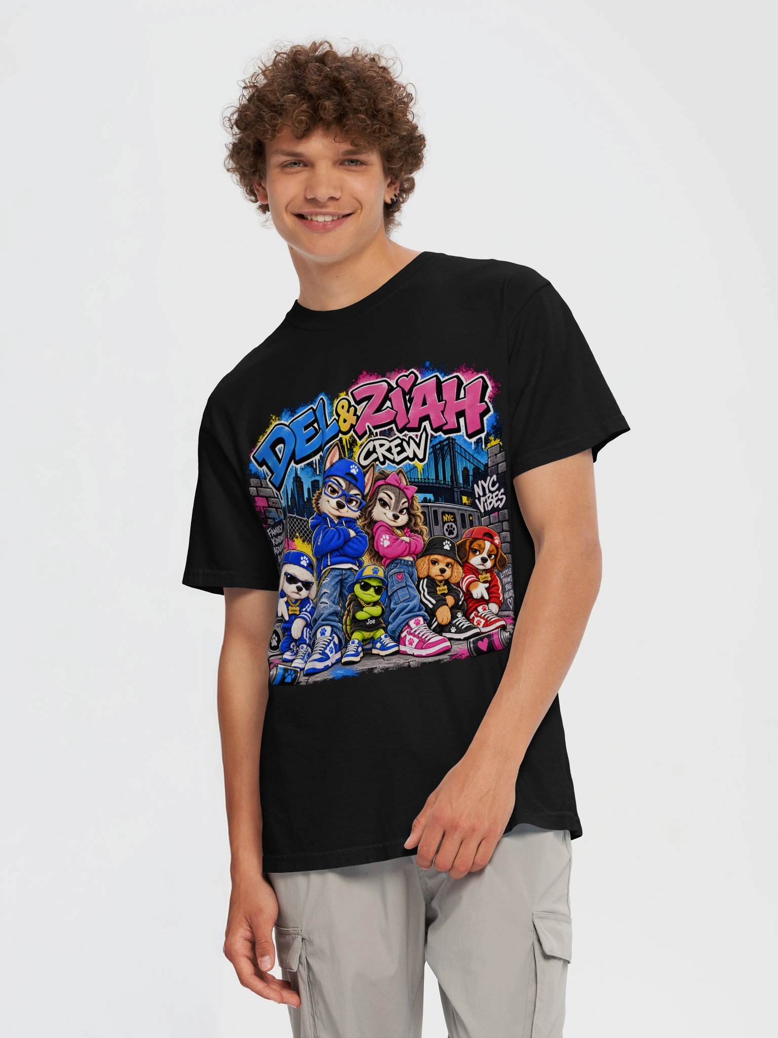 Del & Ziah Crew – 90s NYC Street Style Tee product image (5)