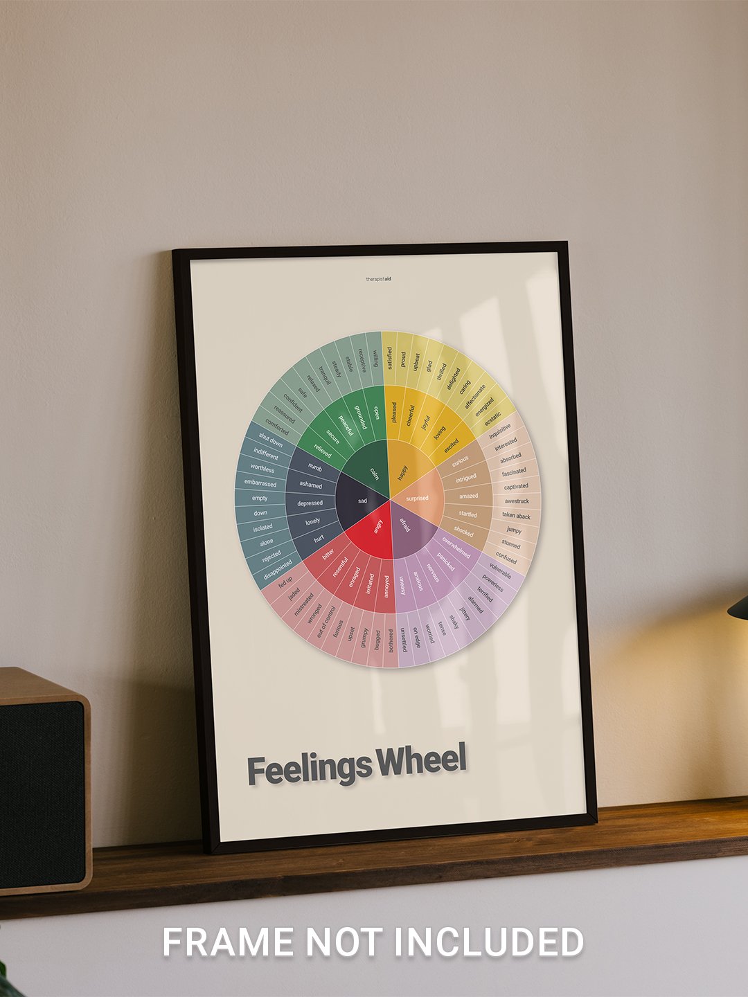 Feelings Wheel poster (earth tones) product image (1)