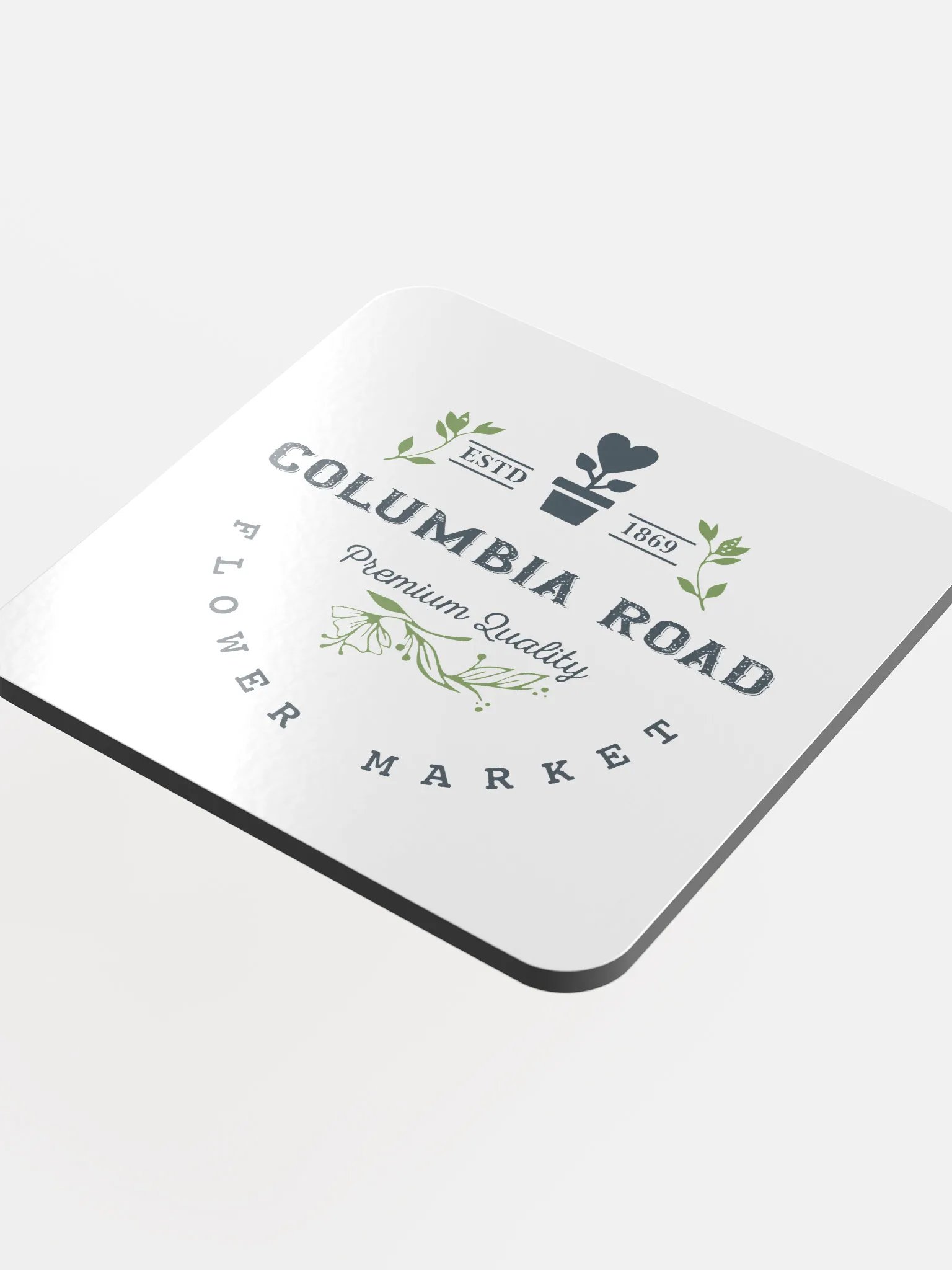 Columbia Road Market Cork Coaster (White) product image (4)