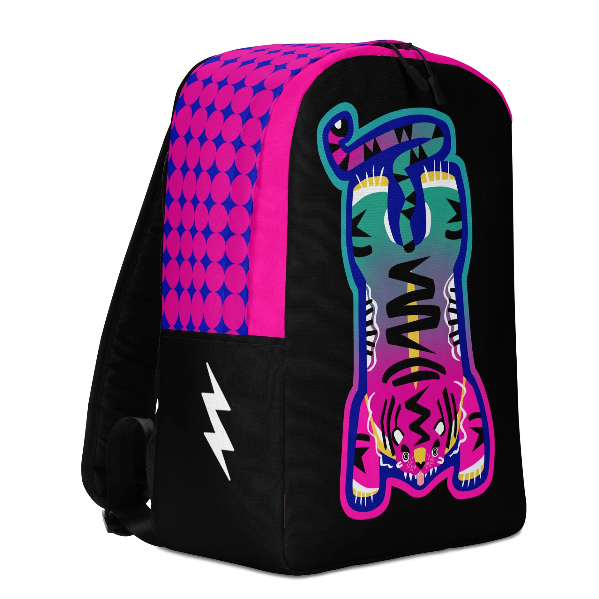 Pink and Black Tiger Backpack product image (2)