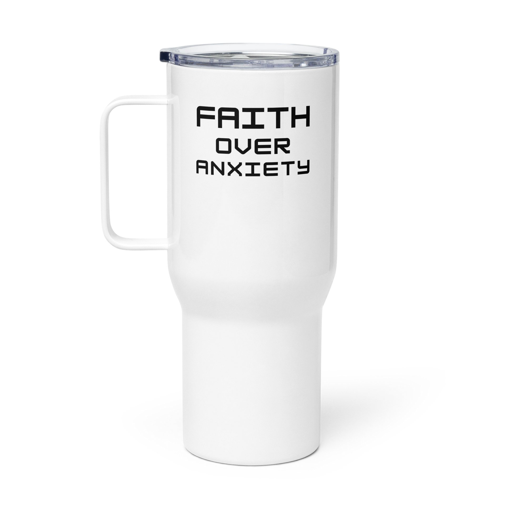 Faith Over Anxiety Traveler Stainless Steel Mug product image (3)