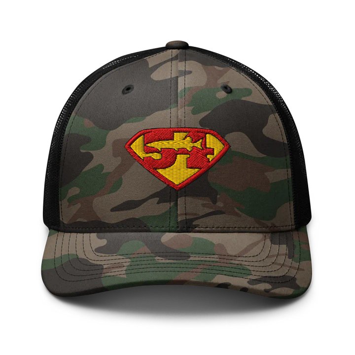 Superhero 54 Camo Trucker Hat product image (1)