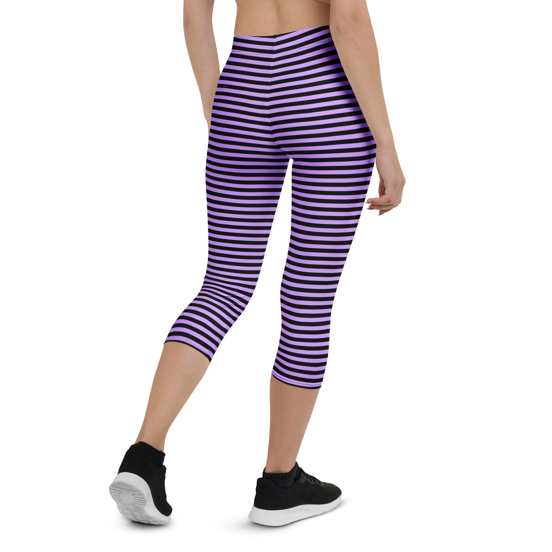 Blaque and Purple Stripped Capri product image (3)