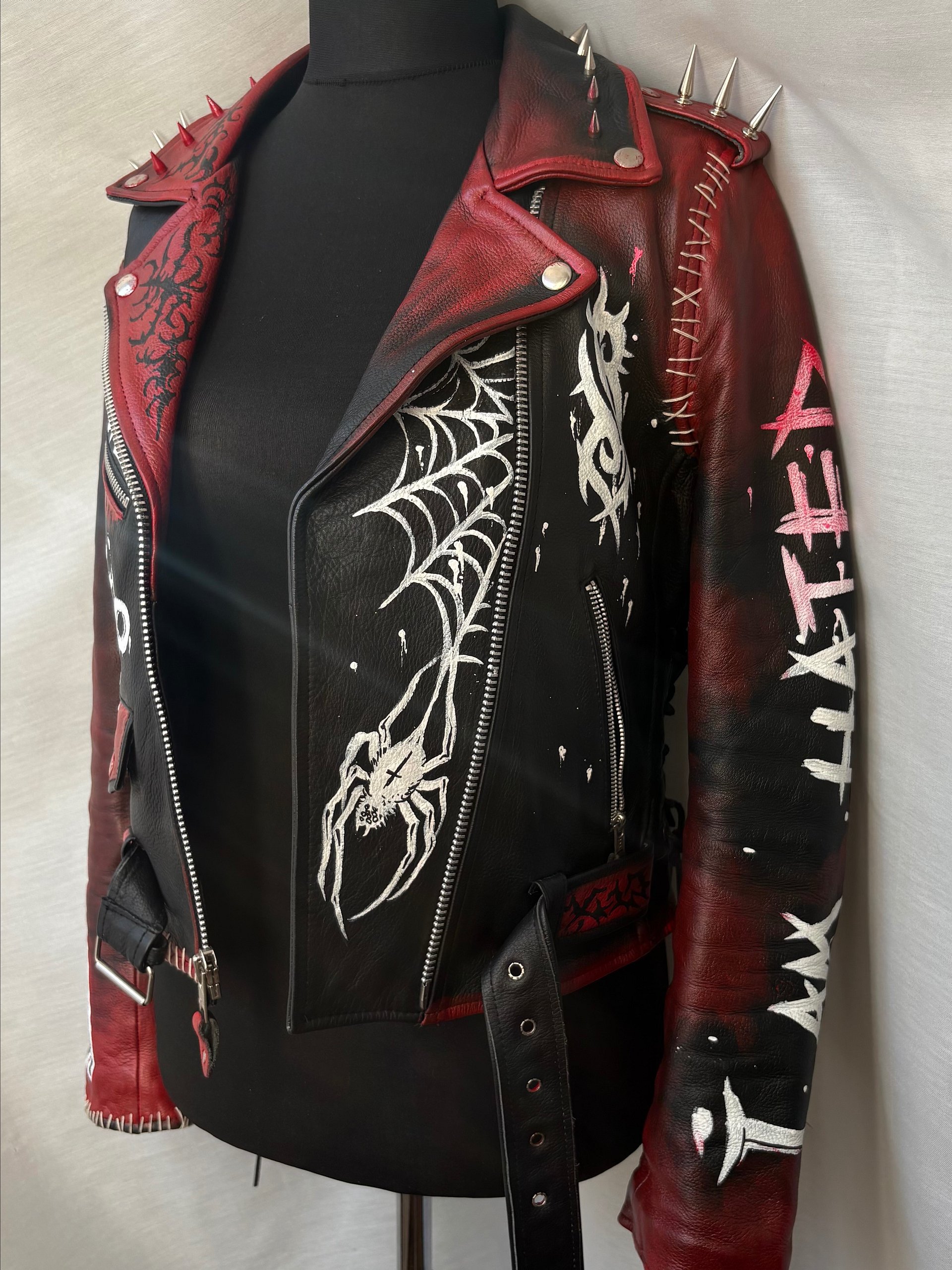🔥 Slipknot "People = Shit" Hand-Painted Custom Leather Jacket product image (2)