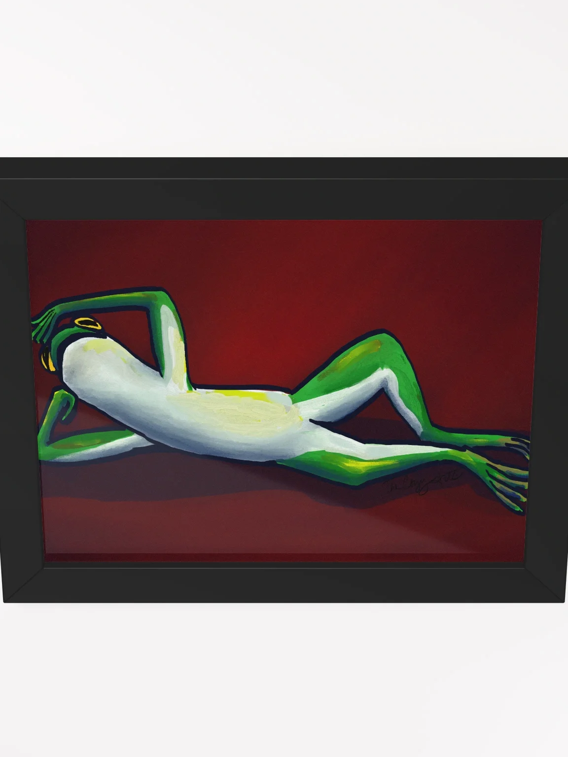 Reclining Frog - Framed product image (1)