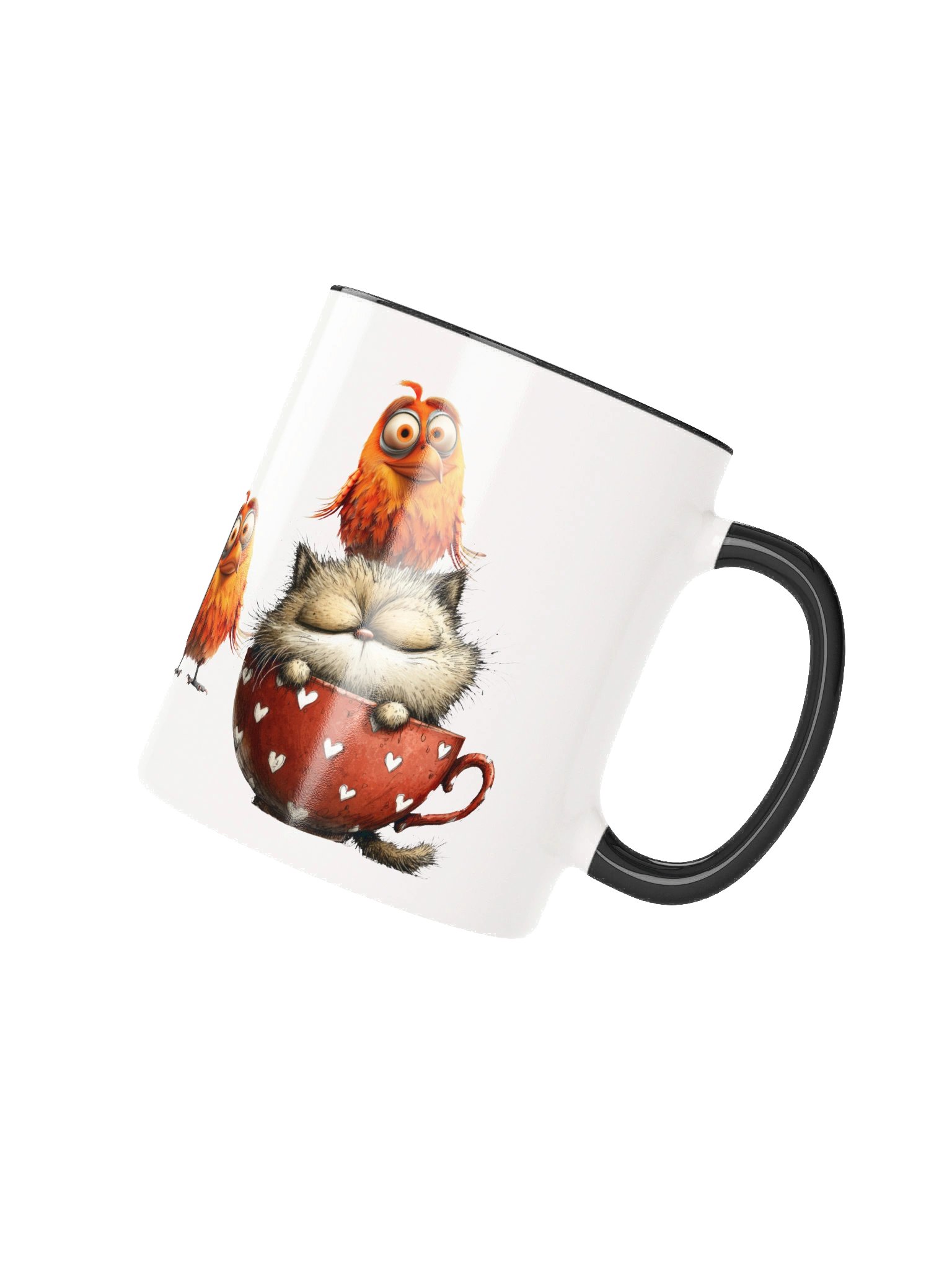 Cozy Cat & Bird Accent Mug product image (2)