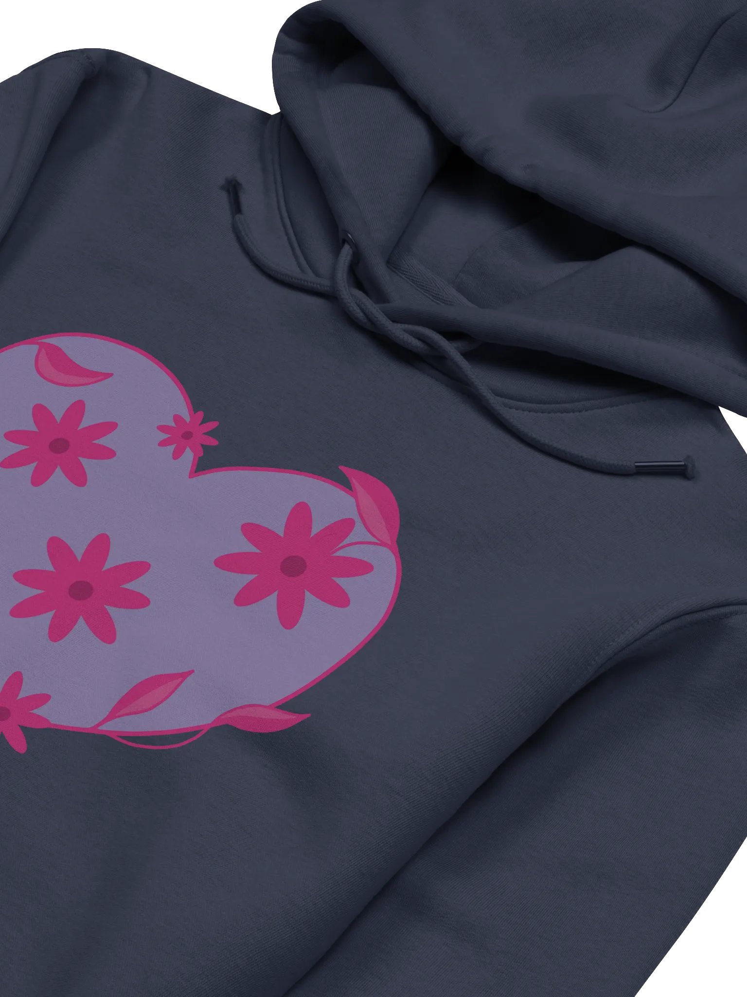 Purple Floral Heart Eco Hoodie product image (4)