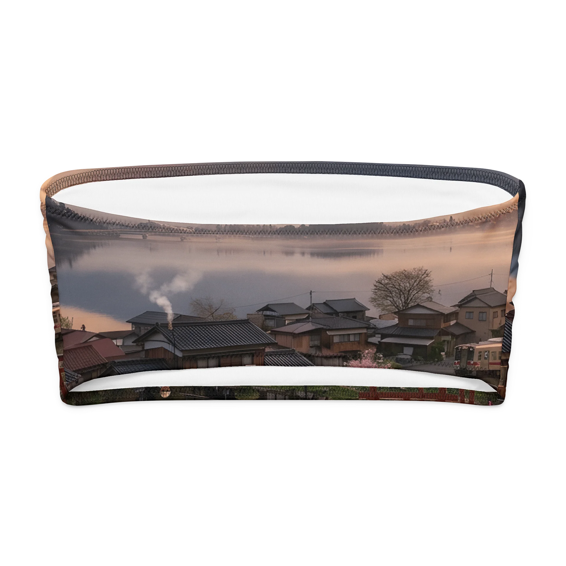 Mount Fuji Village Pink Moss Recycled Bandeau Bikini Top product image (7)