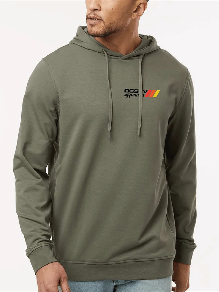 Side View Unisex Premium Hoodie - Olive/Black product image (2)