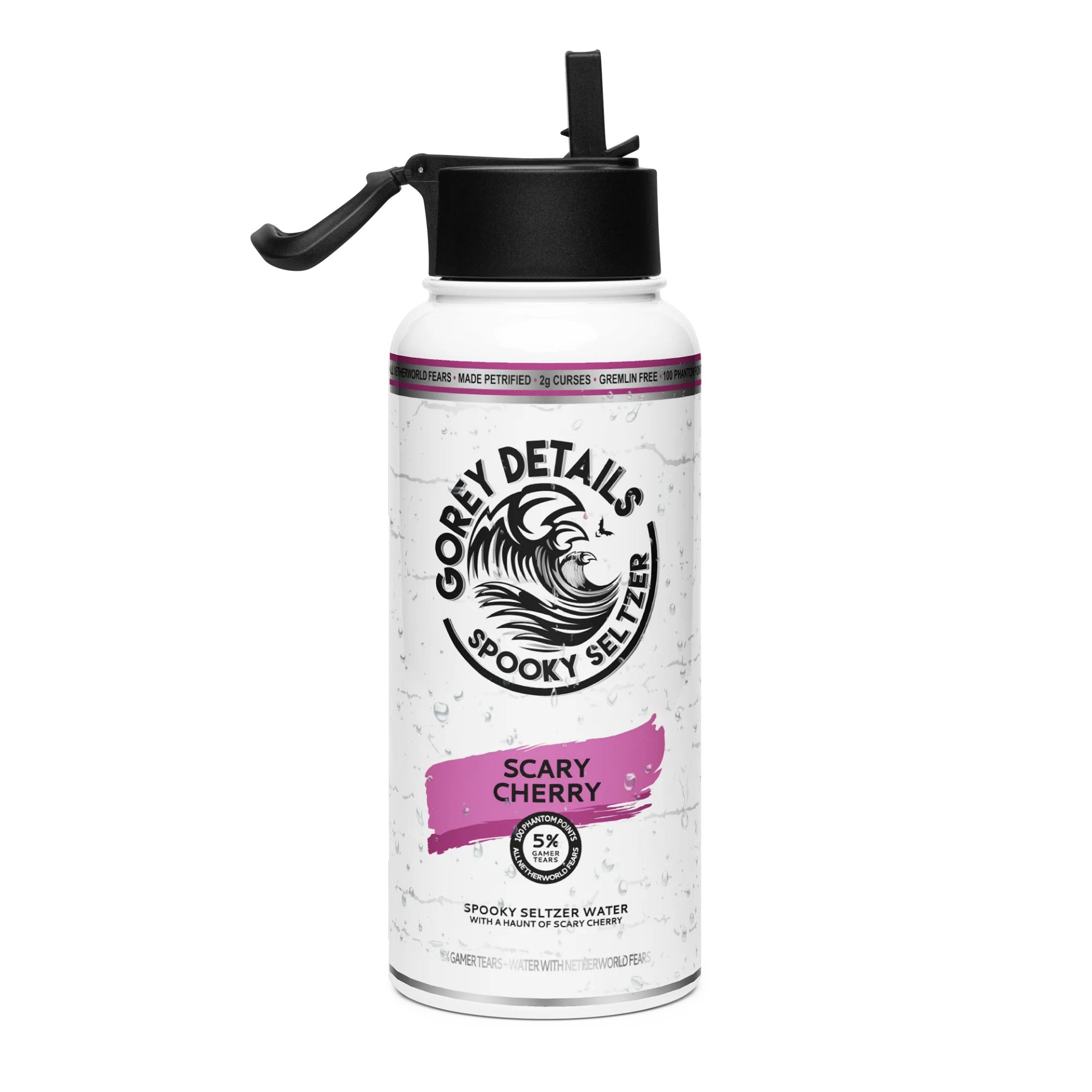 Spooky Seltzer - Stainless Steel Water Bottle with a Straw Lid product image (3)