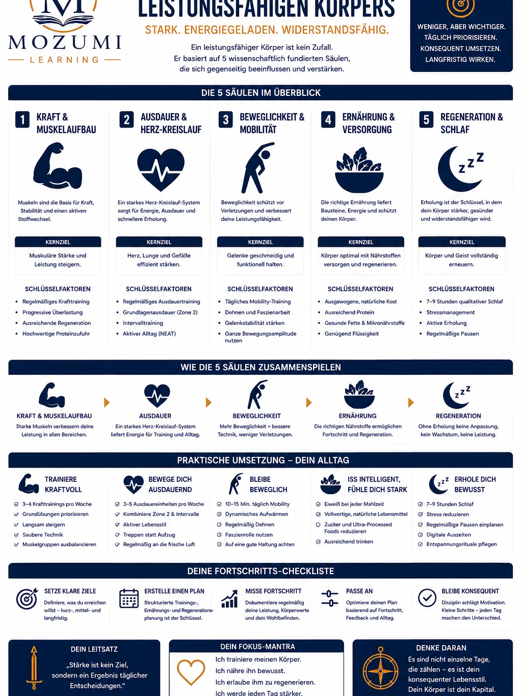 FITNESS & GESUNDHEIT - Infografik Nr. 1 (Die Grundlagen körperlicher Leistungsfähigkeit) product image (1)