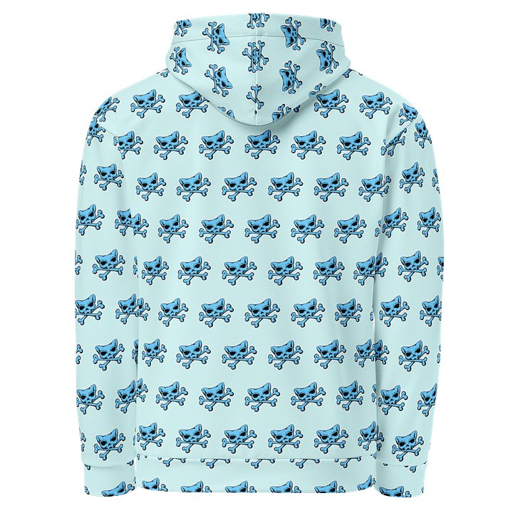 (Light Mode) Blue Kat Skull Hoodie product image (2)