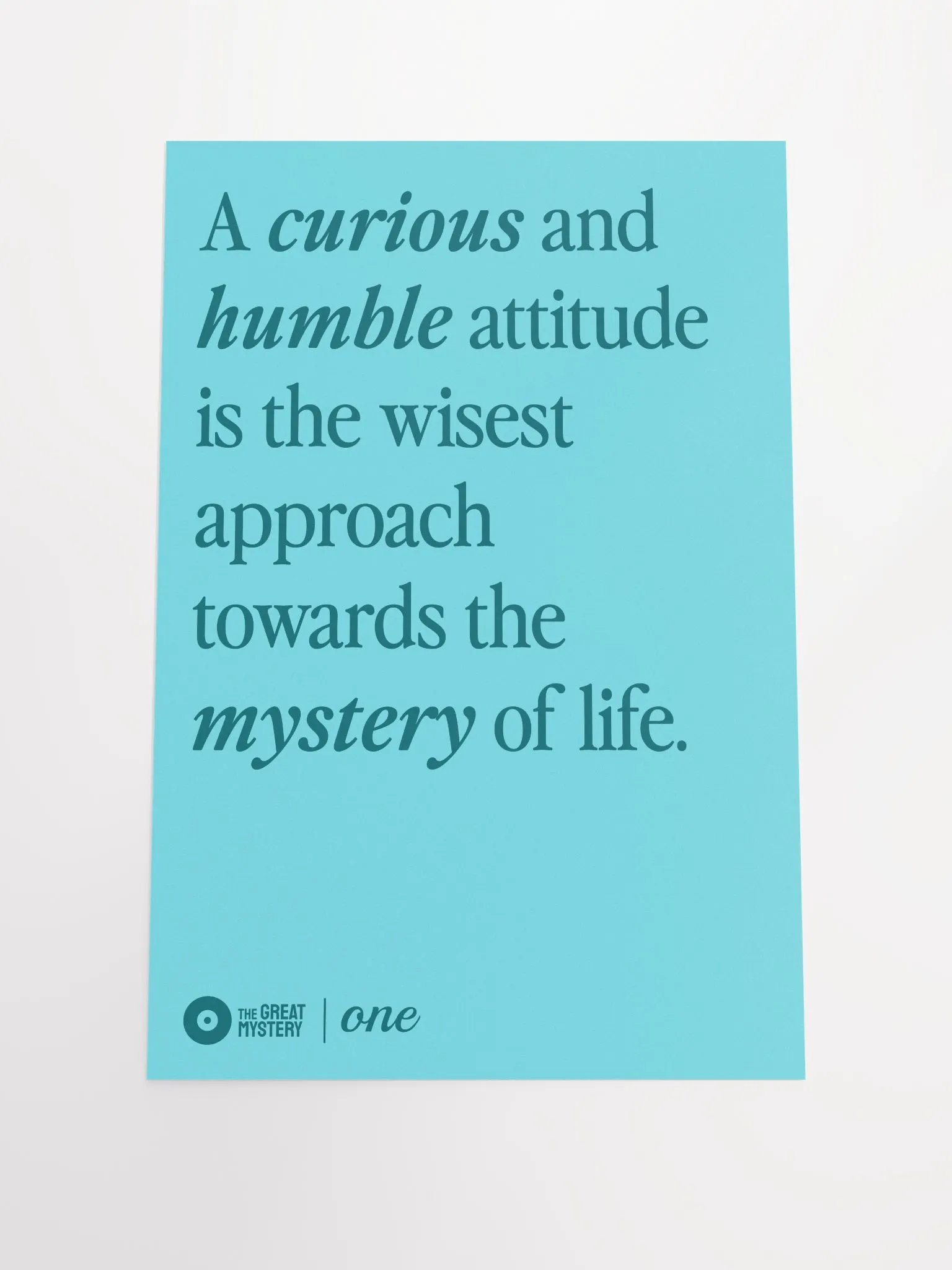 The Curious and Humble Poster (Cyan) product image (1)
