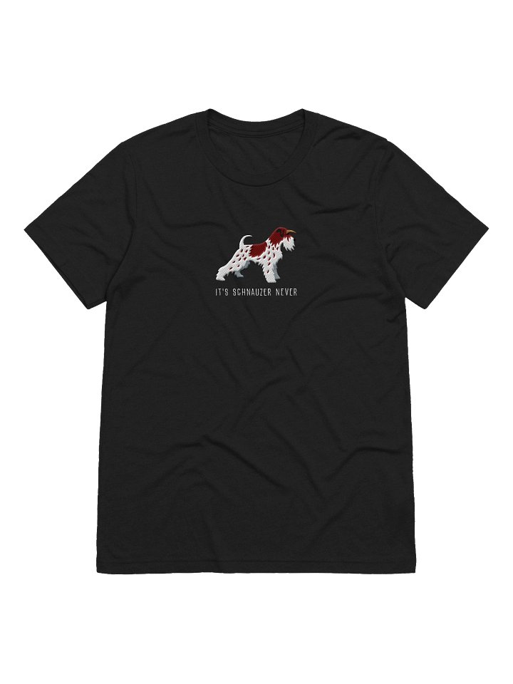 It's Schnauzer Never T-Shirt(Embroidered) of a Miniature Schnauzer(Parti, Liver & White) product image (4)