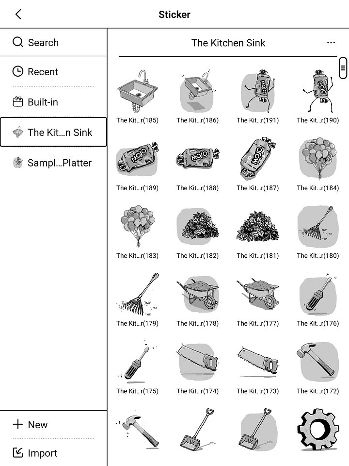 The Kitchen Sink Supernote Sticker set Oh and No tracing required! product image (2)