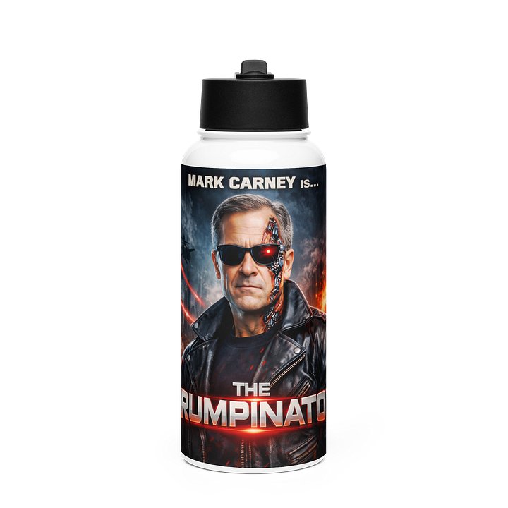 The Trumpinator - Stainless Steel Water Bottle with Foldable Straw product image (1)