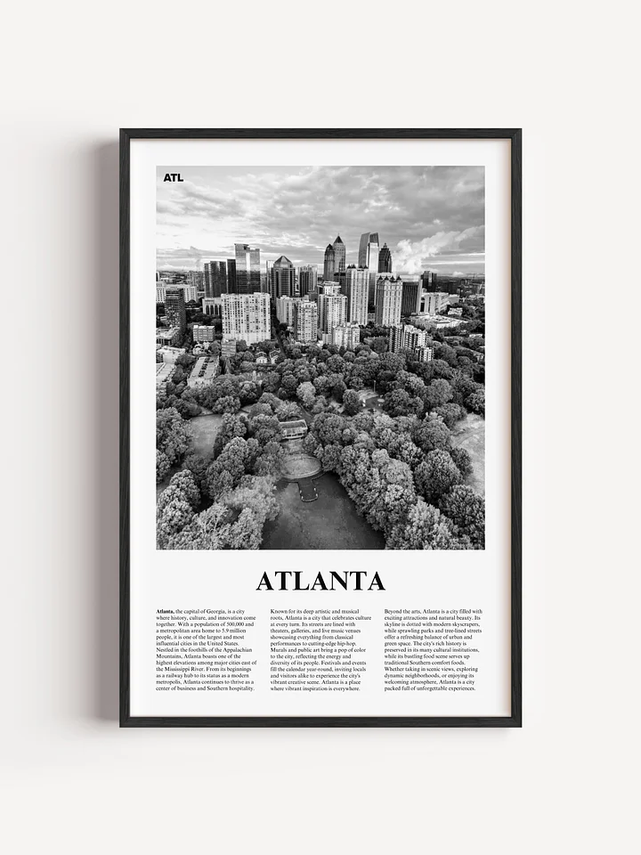 Atlanta 01 Newspaper Poster | Framed product image (7)
