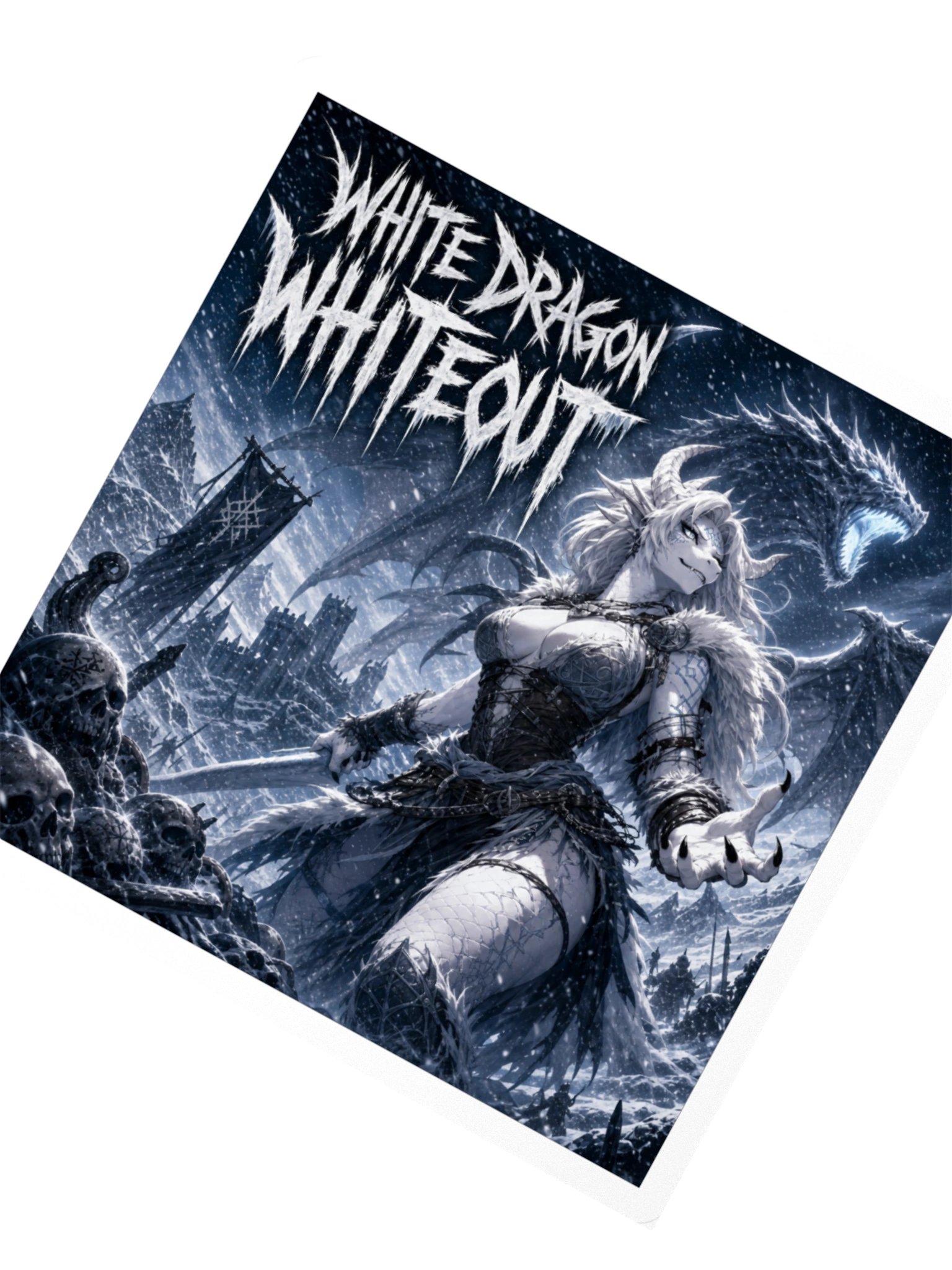 White Dragon Whiteout Sticker product image (5)