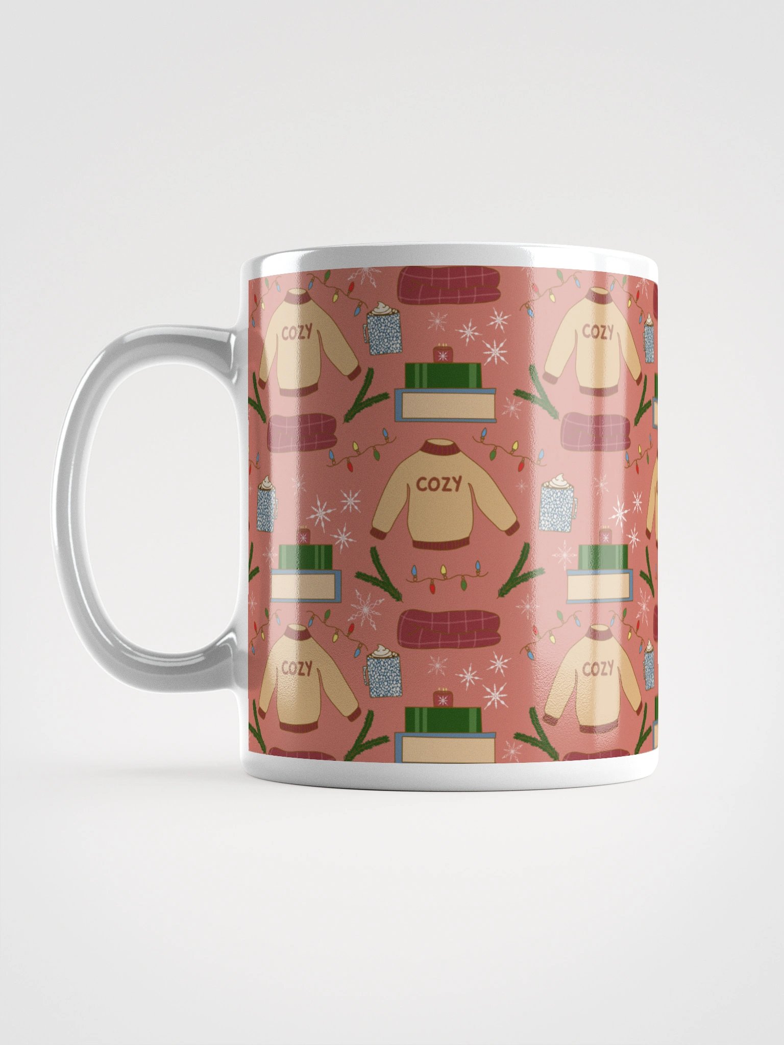 Cozy Winter Pattern Mug in Red product image (2)