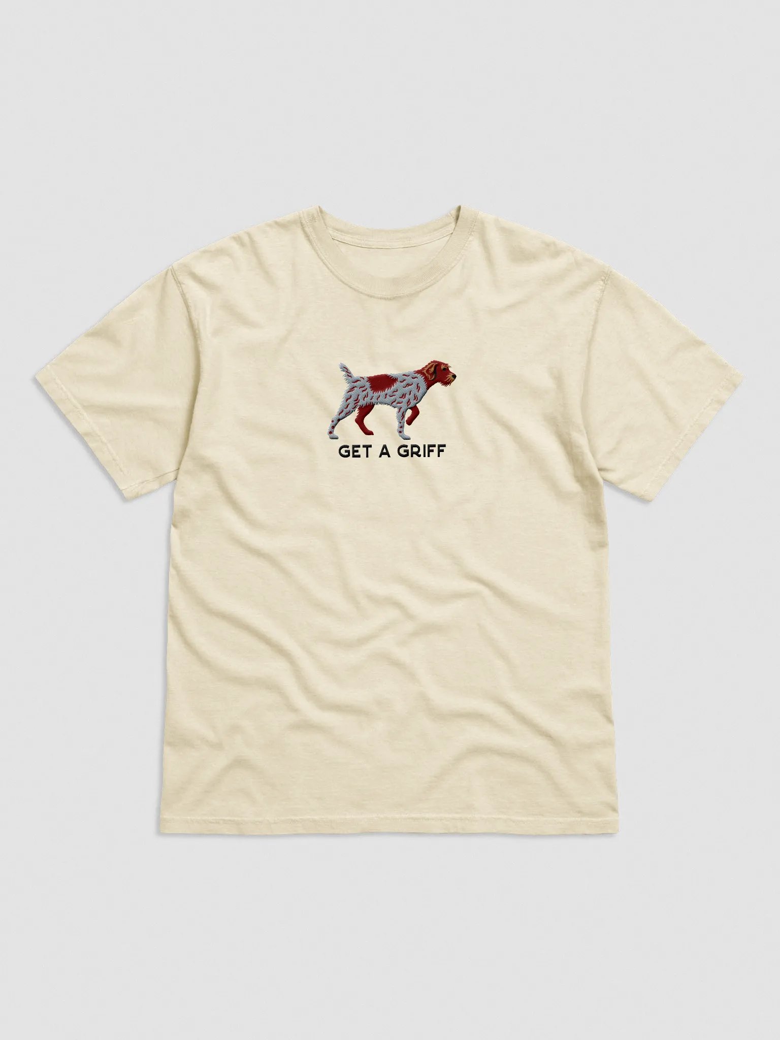 Get a Griff T-Shirt(Embroidered) of a Wirehaired Pointing Griffon(Liver Roan) product image (4)