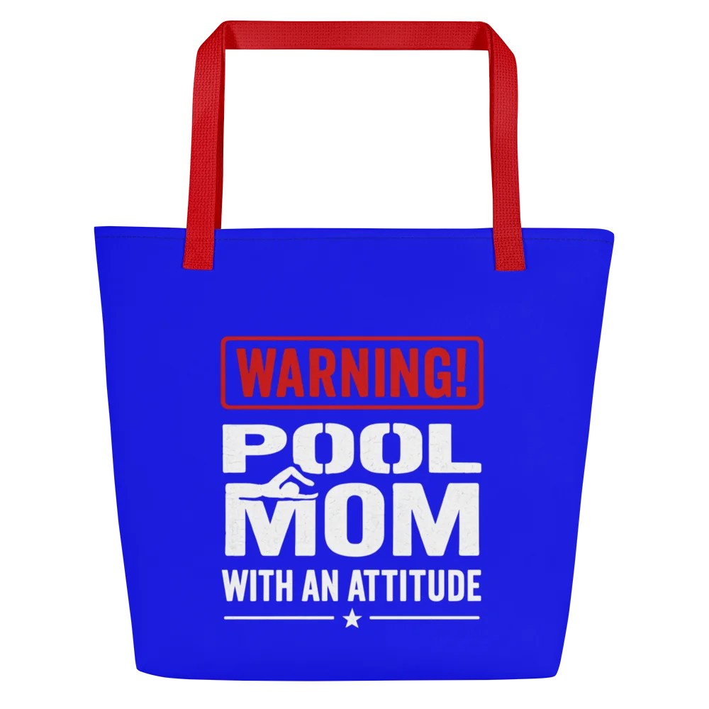 Pool Mom With An Attitude Marlins Tote Bag product image (1)