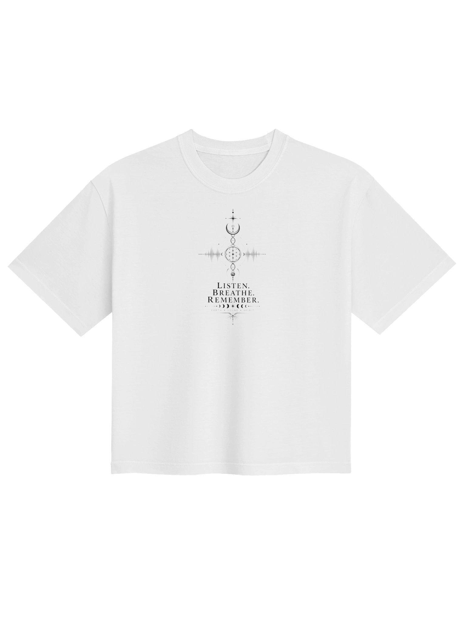 LISTEN BREATHE REMEMBER - WOMENS BOX TEE product image (9)