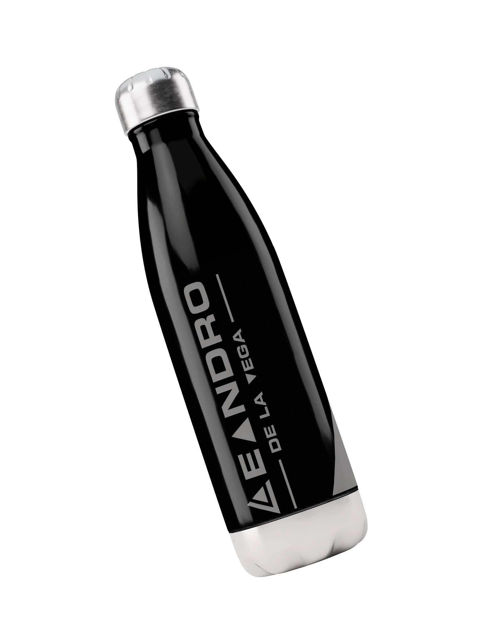 STAINLESS STEEL WATER BOTTLE - LEANDRO DE LA VEGA BLACK GREY product image (3)
