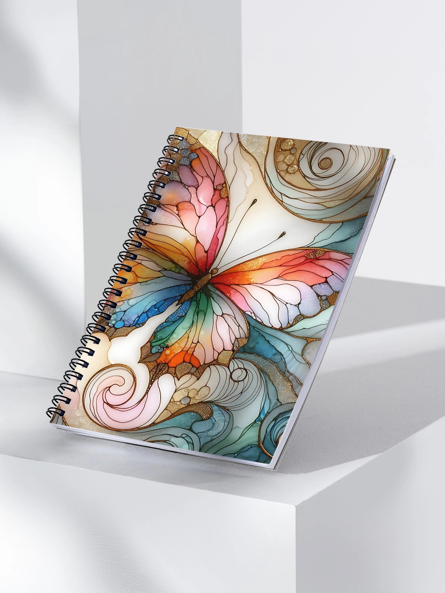 Mosaic Butterfly Spiral Notebook product image (3)