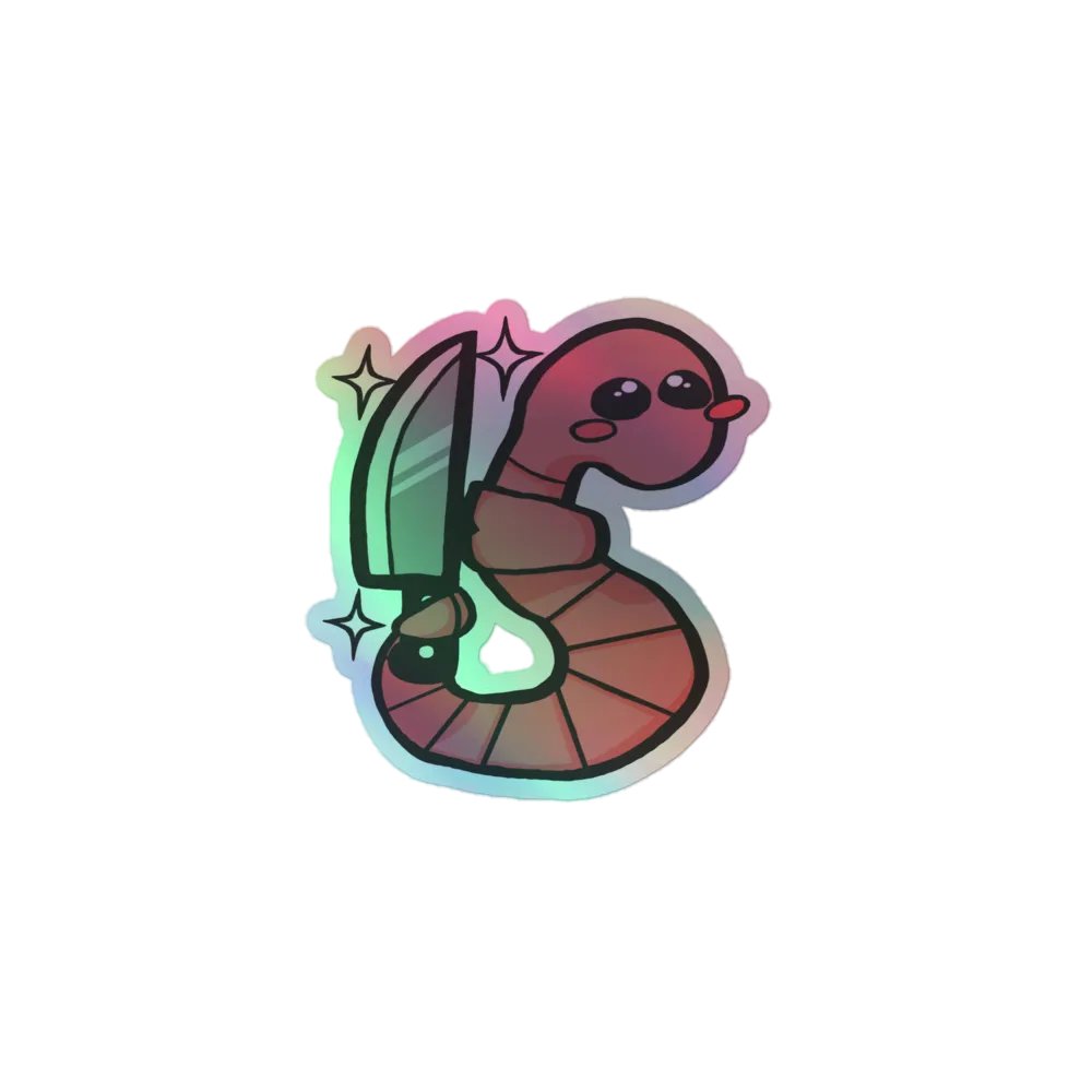 Holo Killer Worm Sticker product image (1)