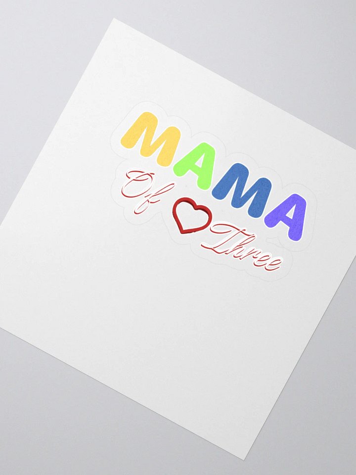 Mama of Three - Loving Family Design Sticker product image (2)
