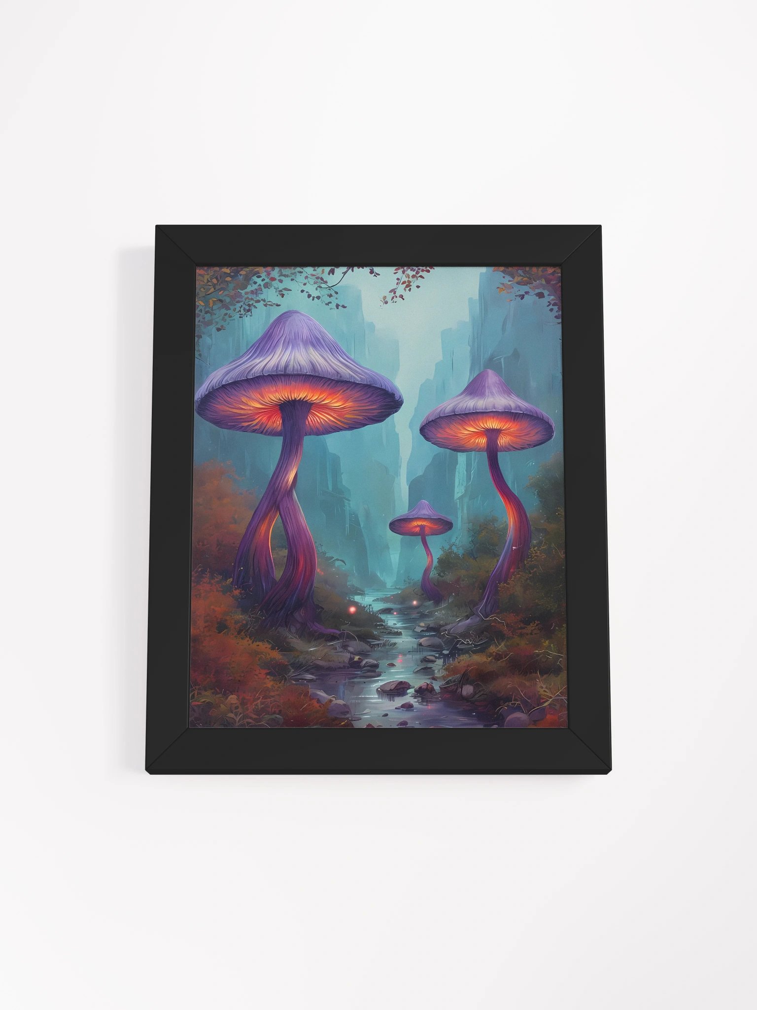 Glowing Mushroom Canyon Framed Poster product image (2)